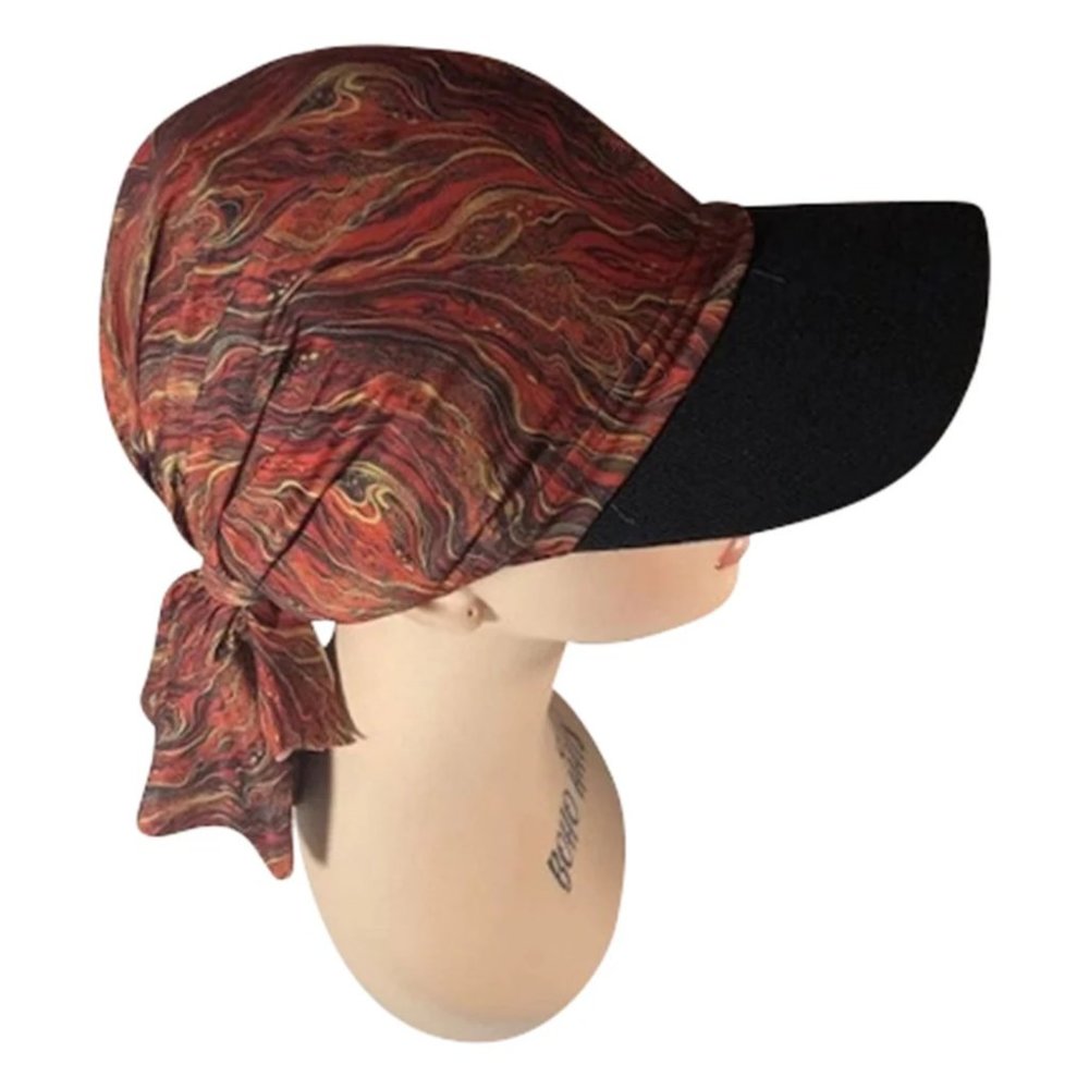 Boho Scarf Cap Women Modern Bohemian style Handmade Upcycled clothes to Caps